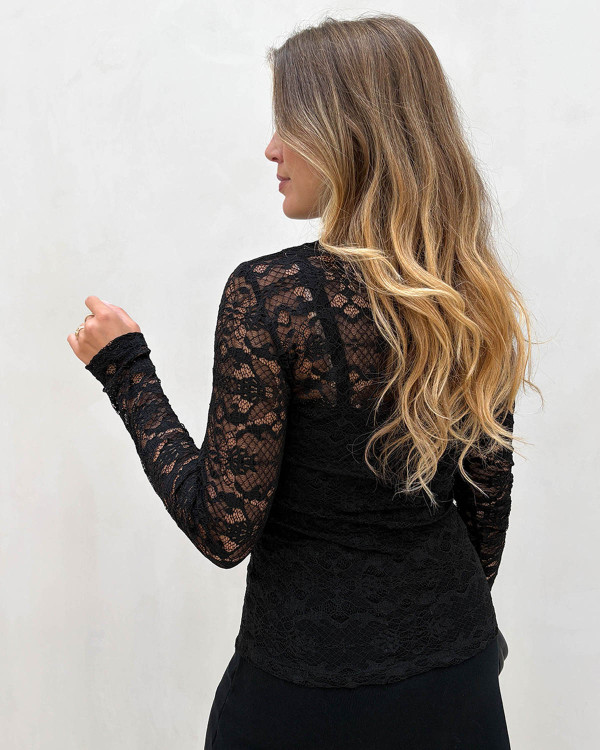 Sort blonde bluse til damer