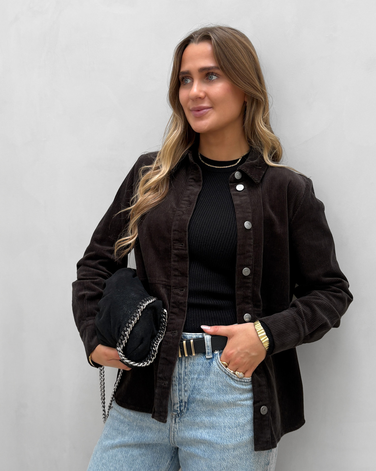 JDY Jdyshiraz Chocolate Torte L/S Long Shirt - M - Brun