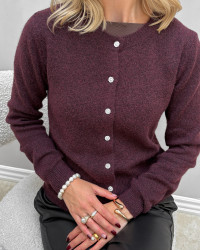 Cardigan med feminine knapper i similisten