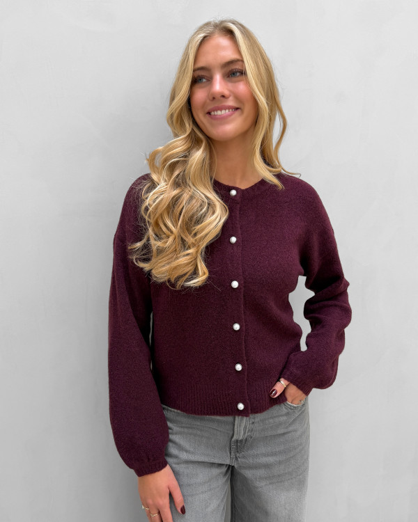 Flot cardigan med elegante knapper - dametøj