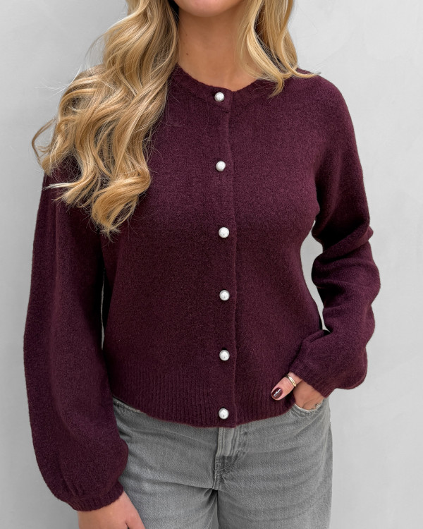 Flot cardigan med elegante knapper - dametøj