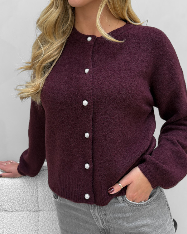 Flot cardigan med elegante knapper - dametøj