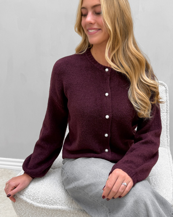 Flot cardigan med elegante knapper - dametøj