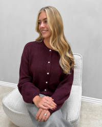 Flot cardigan med elegante knapper - dametøj