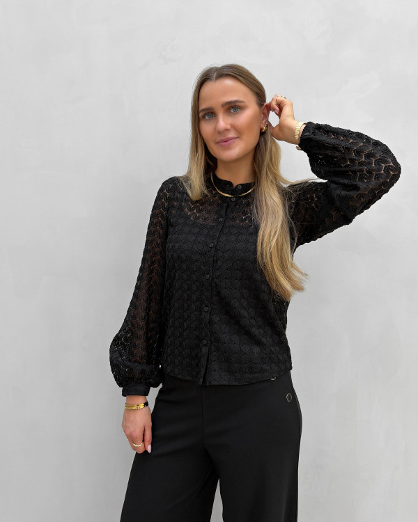 Sort blondeskjorte til damer