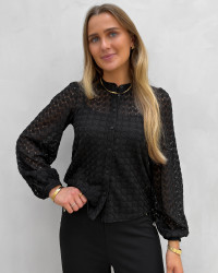Sort blondeskjorte til damer