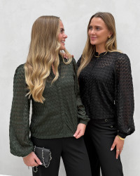Sort blondeskjorte til damer