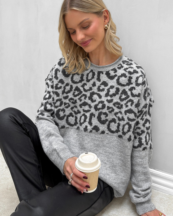 Trøje med leopard - casual modetøj