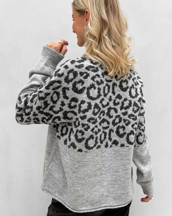 Trøje med leopard - casual modetøj