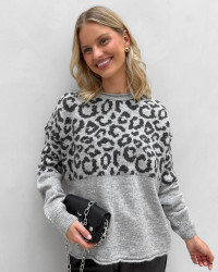 Trøje med leopard - casual modetøj