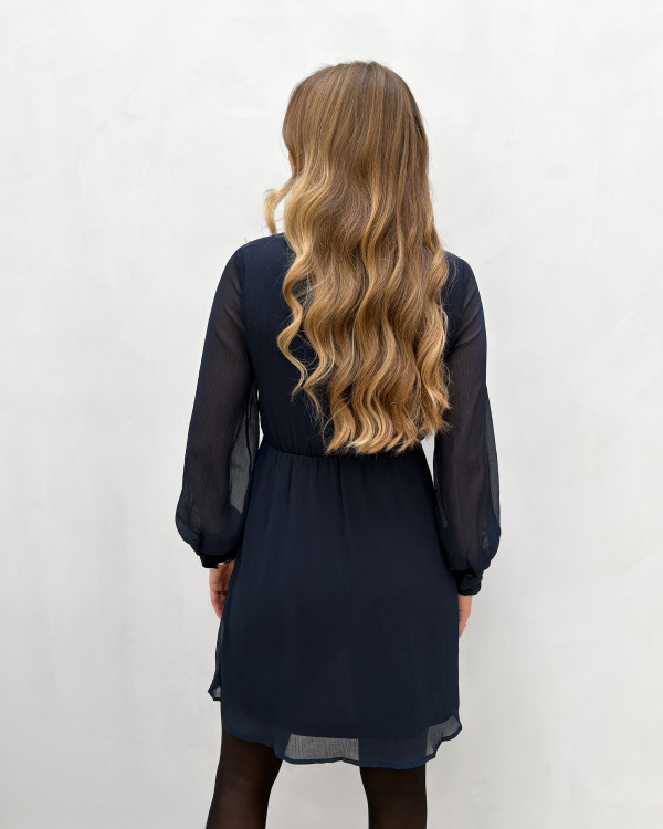 VILA ELEGANTES VIRILLA - Maxi-jurk - navy blazer/blauw gemêleerd