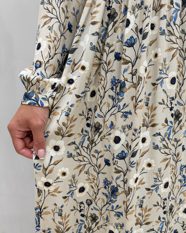 Midi kjole til damer med flot print