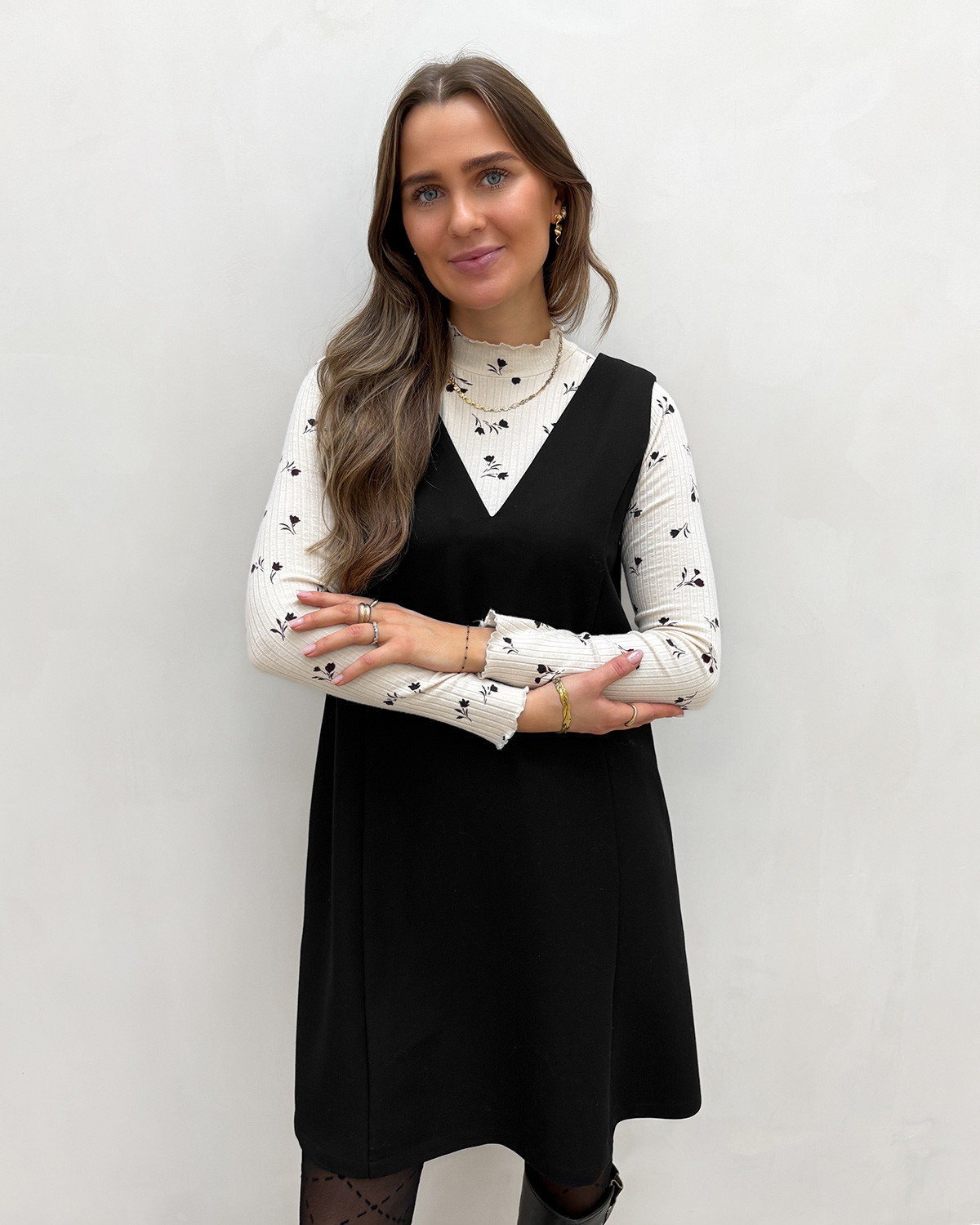 Pieces Pckamil Black Sl Spencer Dress - S - Sort