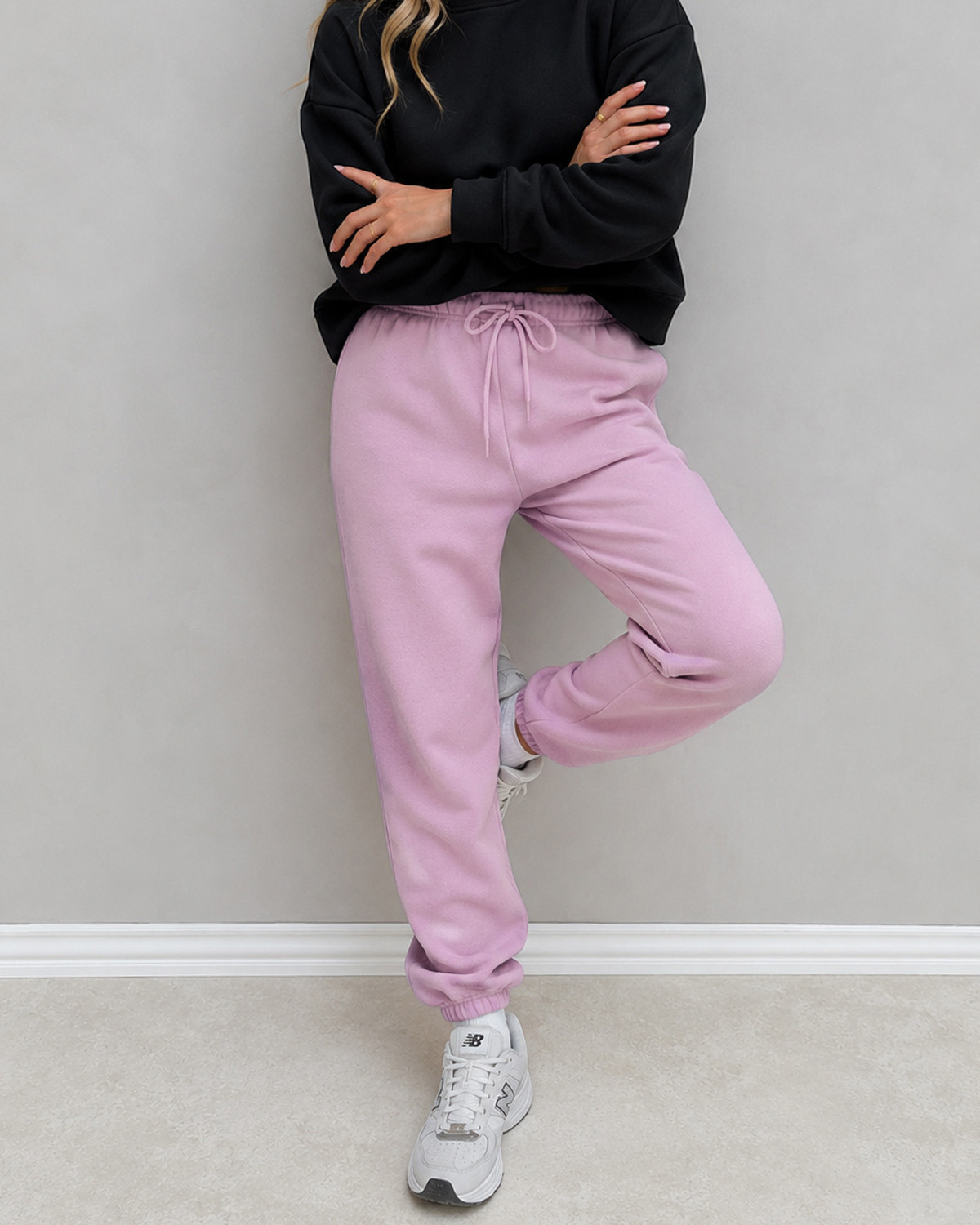 Pieces Pcchilli Winsome Orchid Hw Sweat Pants - M - Lyserød