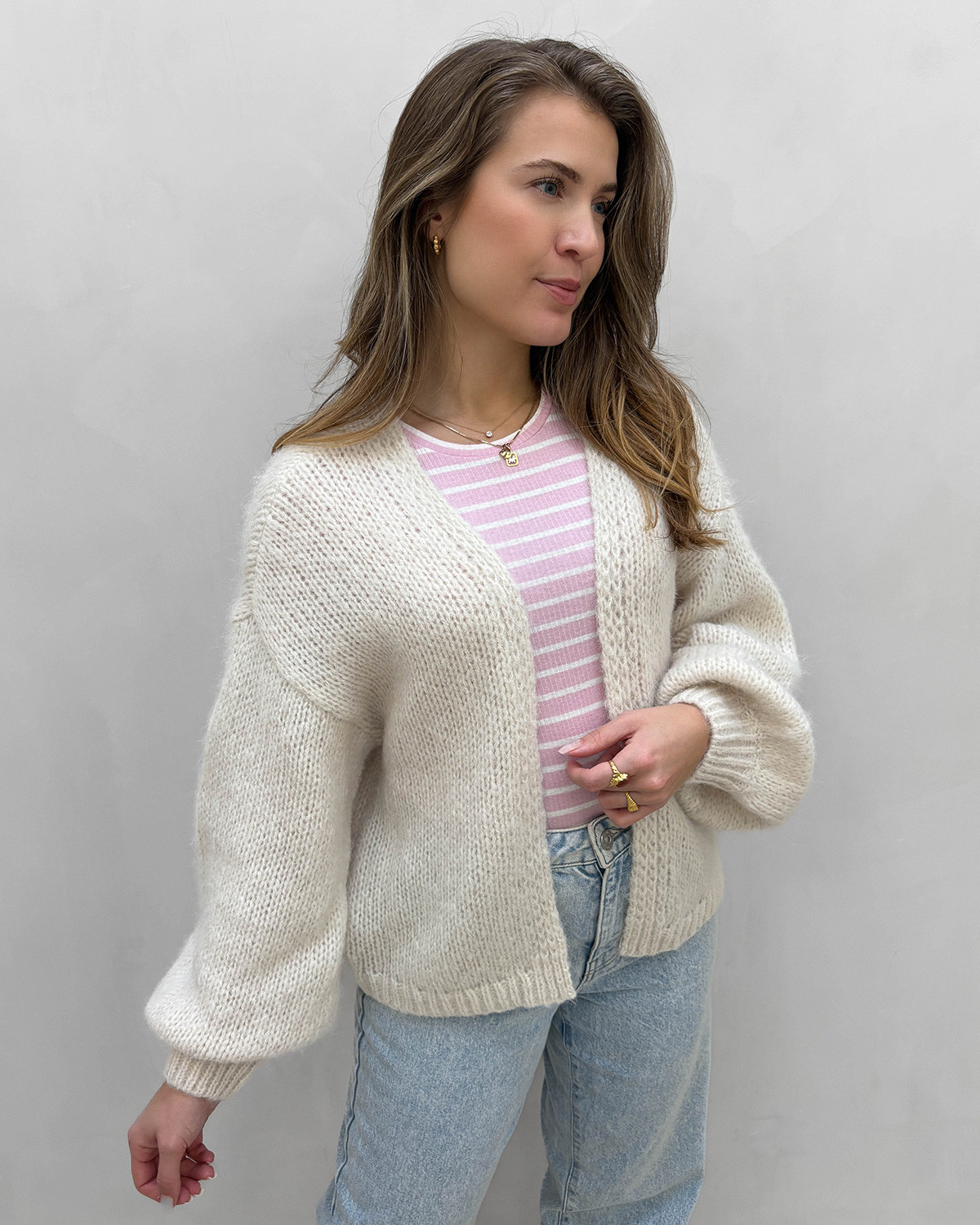 Vero Moda Vmmaybe Birch Ls Open Cardigan - XXL - Grå
