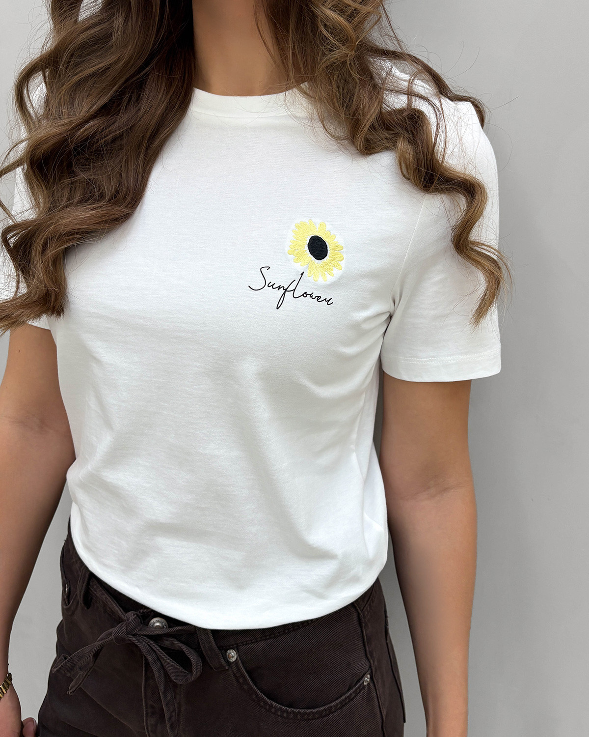 Vero Moda Vmulla Snow White Sunflower Paulina Ss Top - XS - Hvid