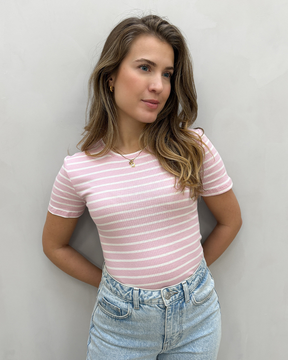 Pieces Pcruka Roseate Spoonbill New Cloud Dancer Ss Top - L - Lilla
