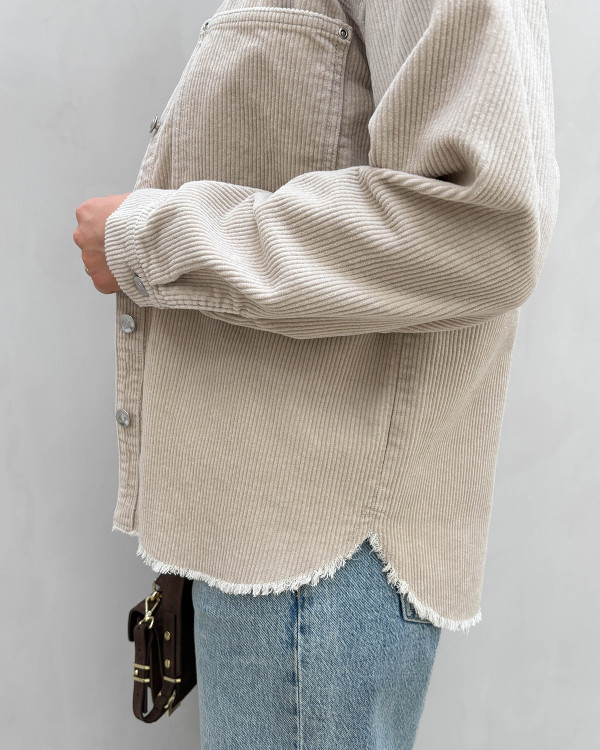 Allison Check Shacket Pumice Stone Check B
