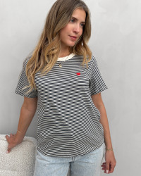 Stribet t-shirt til damer