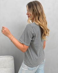 Stribet t-shirt til damer