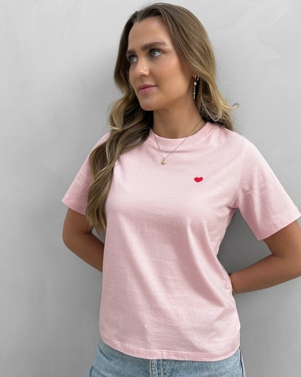 Lyserød t-shirt til damer 