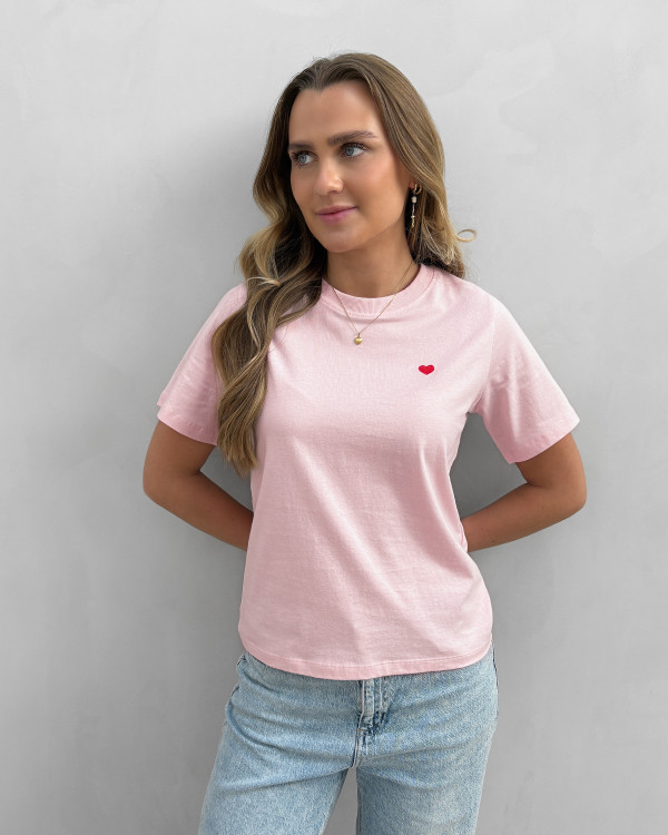 Lyserød t-shirt til damer 