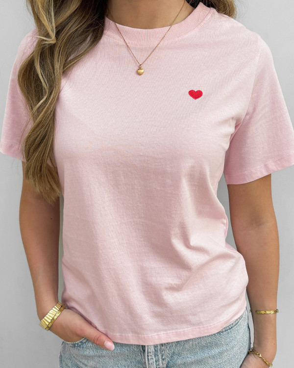 Lyserød t-shirt til damer 