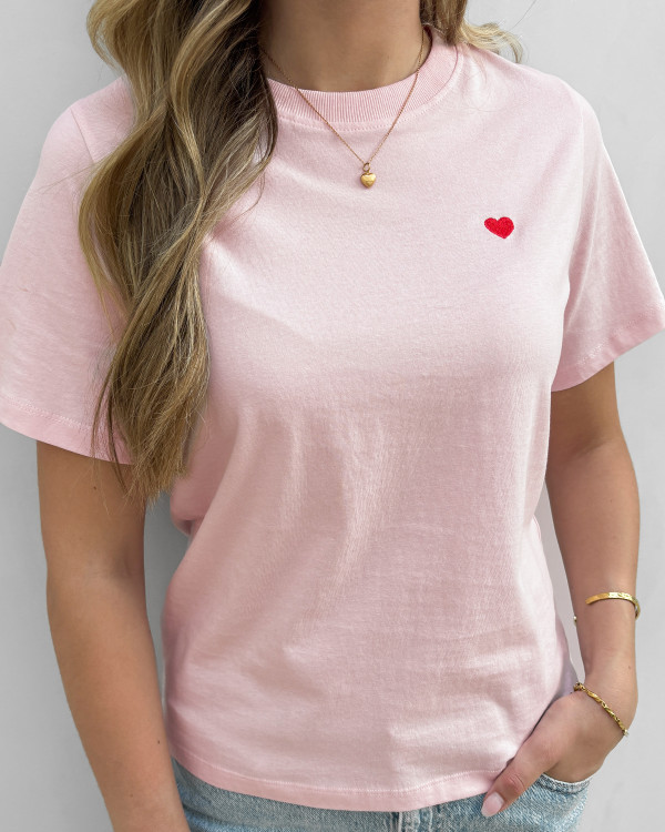 Lyserød t-shirt til damer 