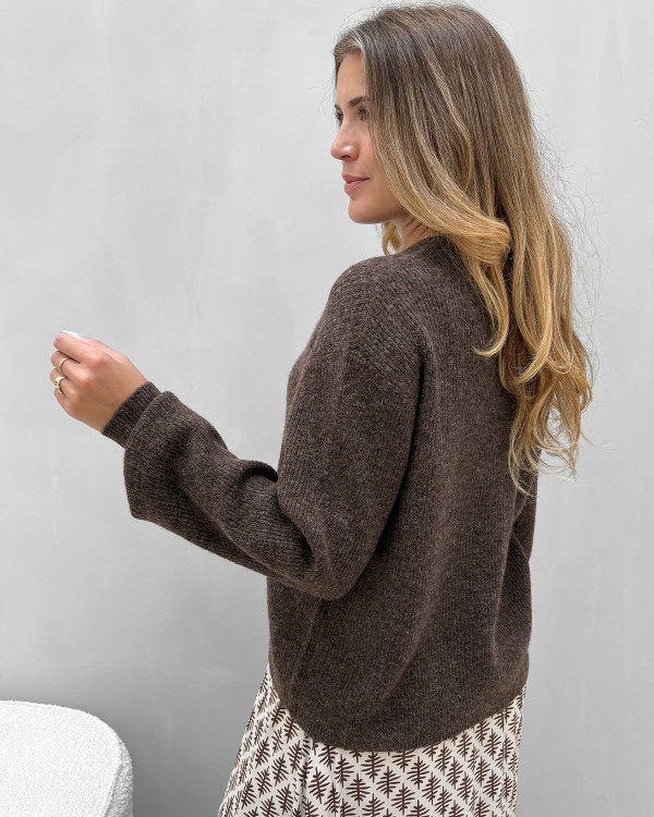 Cardigan med perleknapper