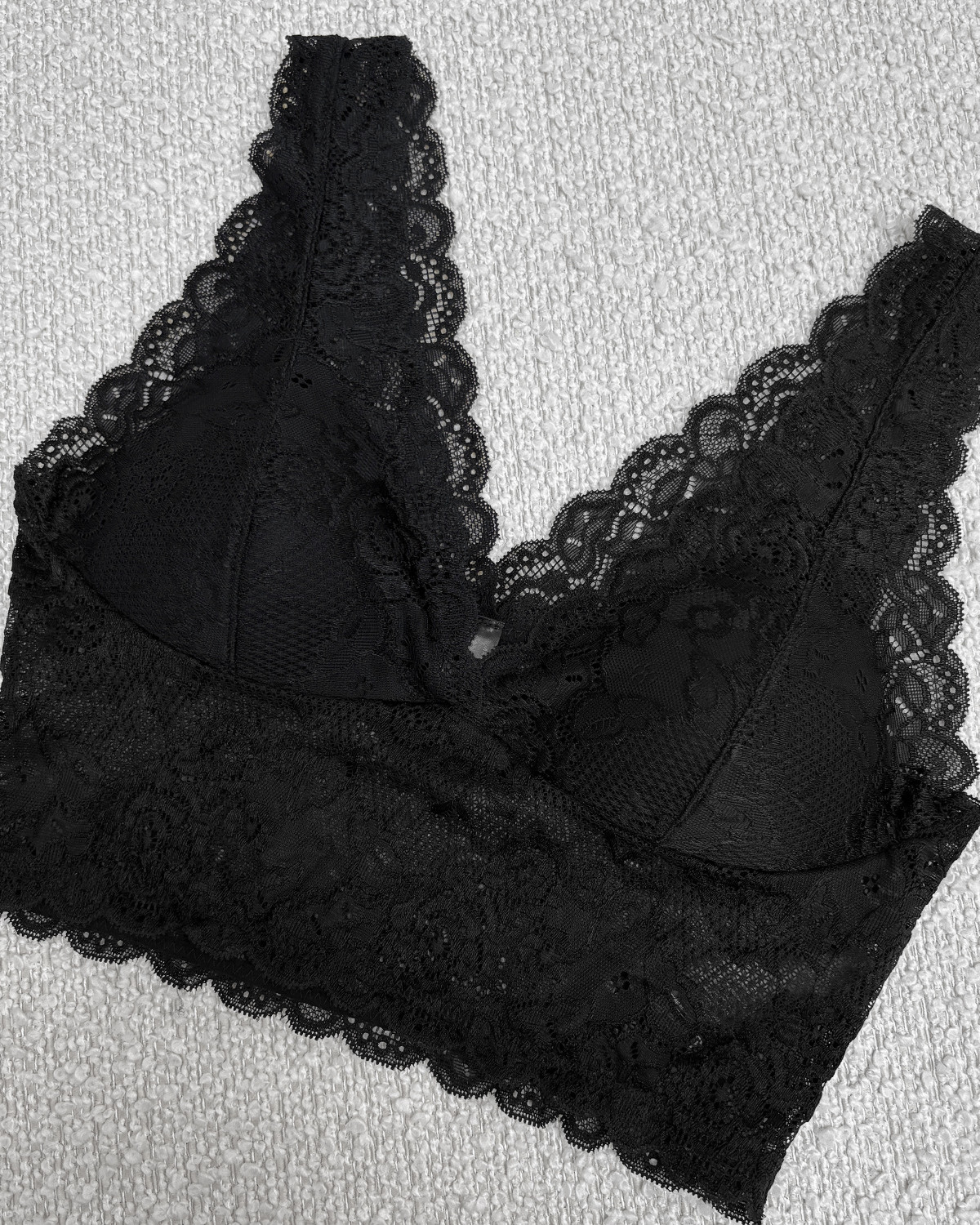 ONLY Onlchloe Black Lace Bra - XL - Sort