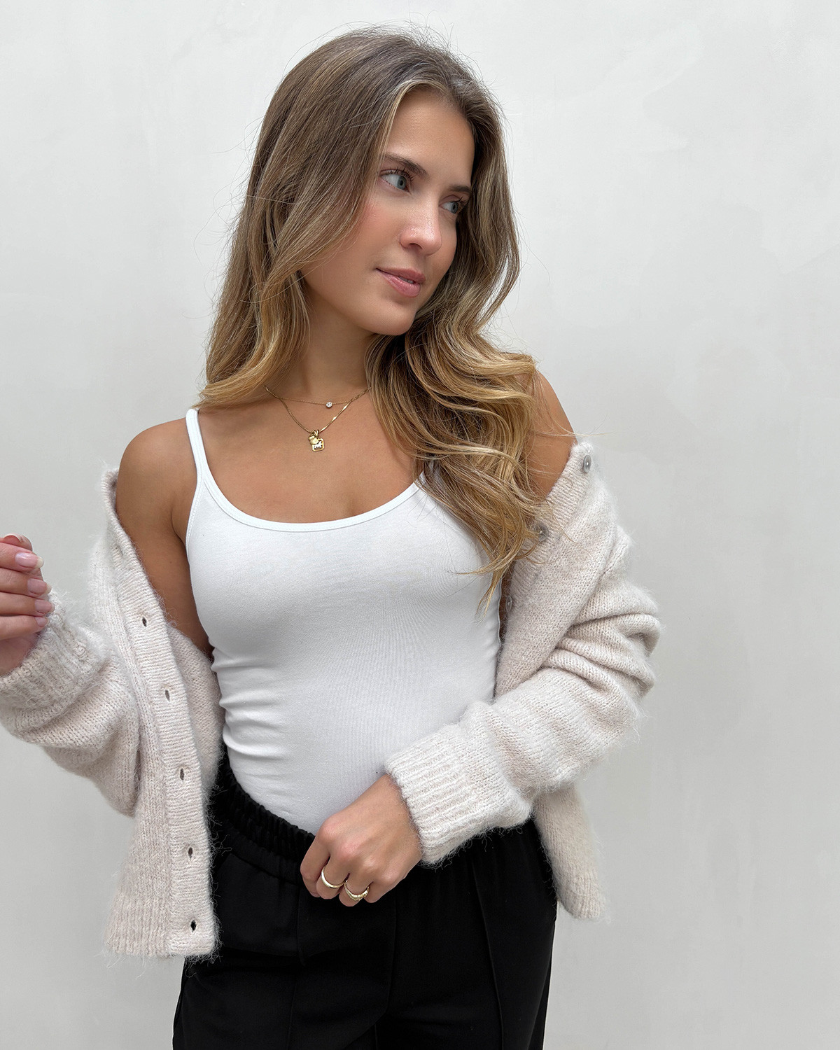 ONLY Onllove White Strap Singlet Jrs - XS - Hvid