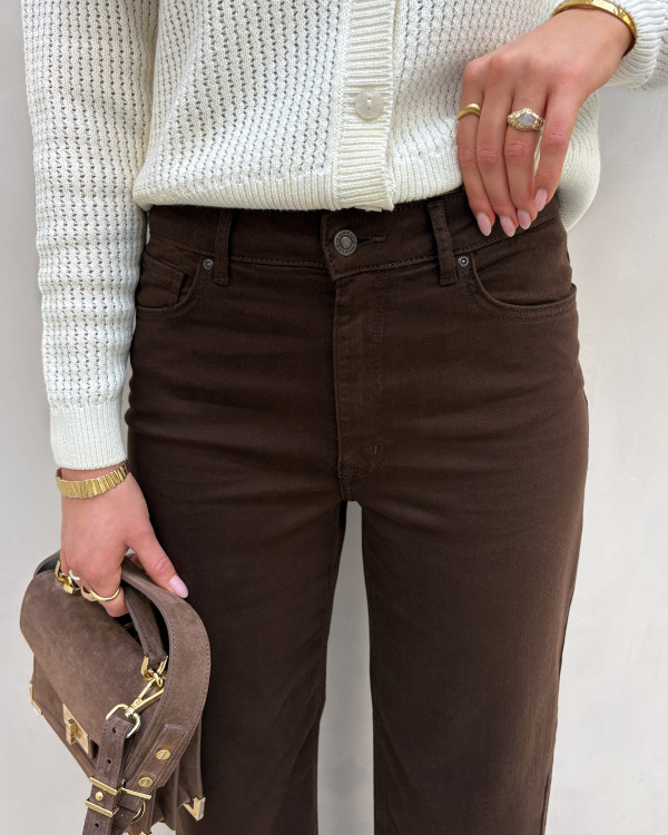 ONLY Dames Onlmadison Blush Hw Crop Wide Cro22 Noos, wit, denim, S / 34L