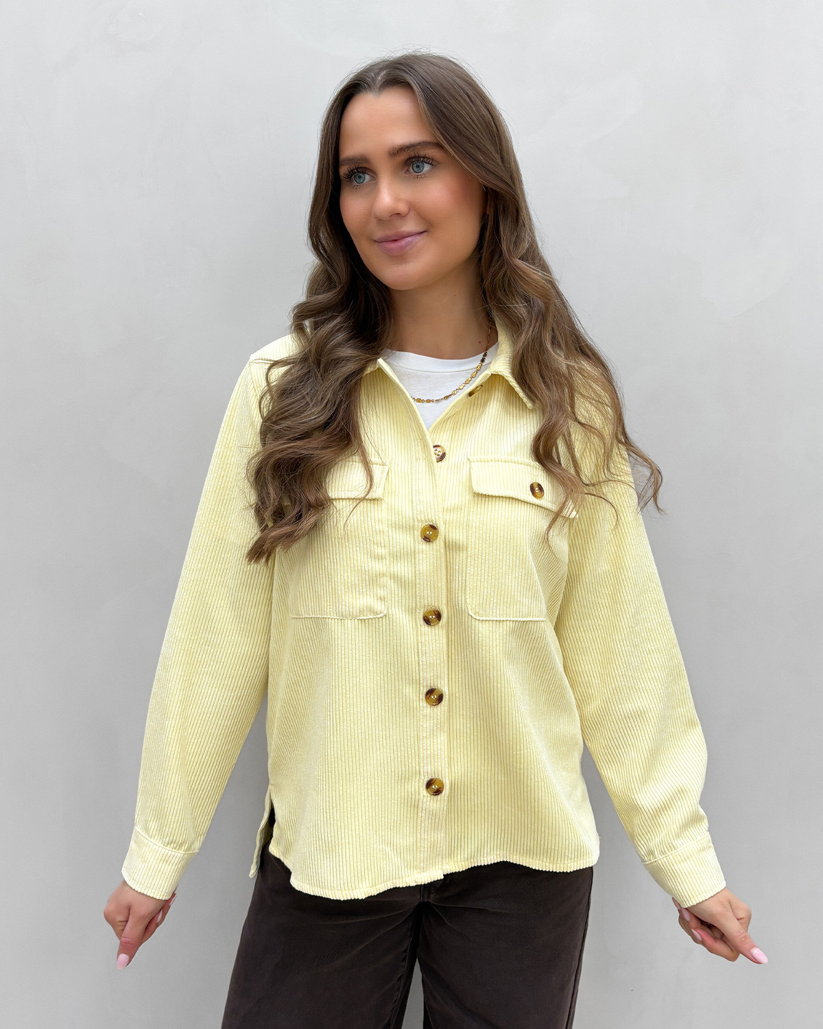 Pieces Pceffi French Vanilla Ls Shirt - L - Gul