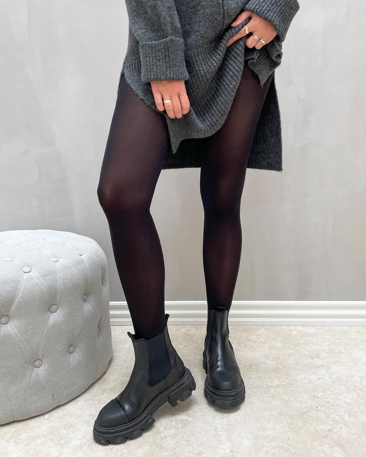 Pieces Pcnew Nikoline 2-Pack 40 Denier Black Tights - S/M - Sort
