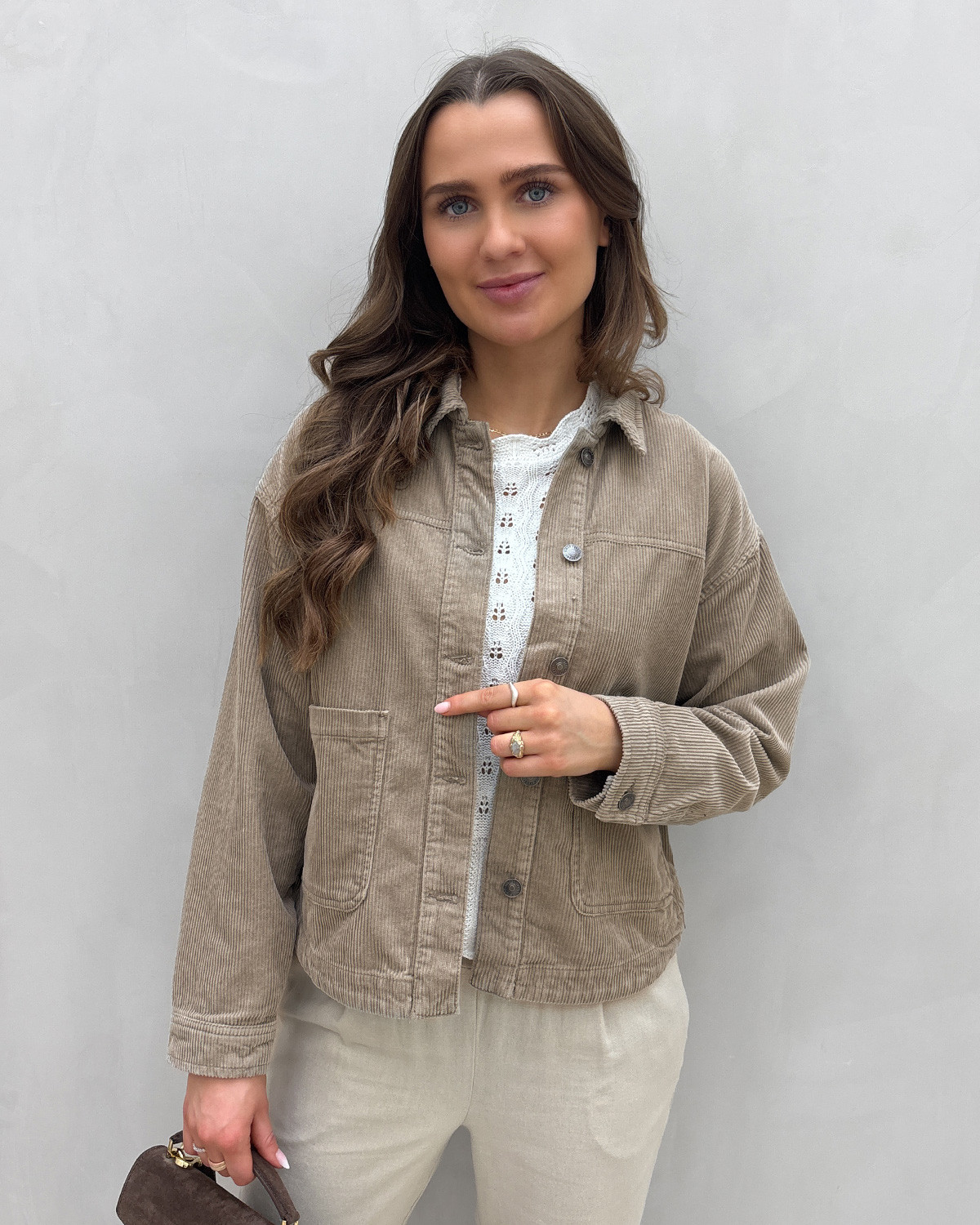 ONLY Onlkana Silver Mink Corduroy Jacket - XS - Brun