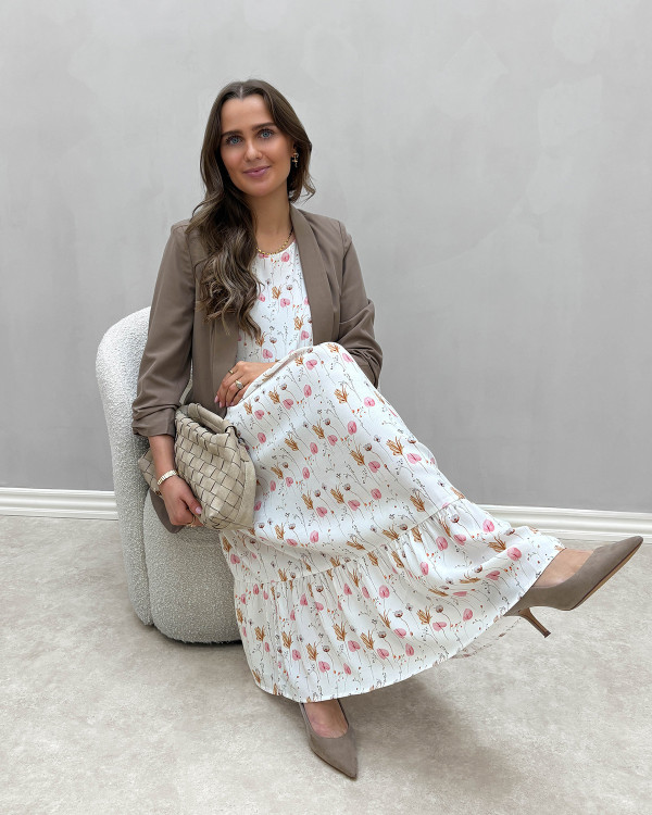 JDY JDYSTARSEZEN LIFE 2/4 MIDIDRESS WVN NOOS - Blousejurk - cloud