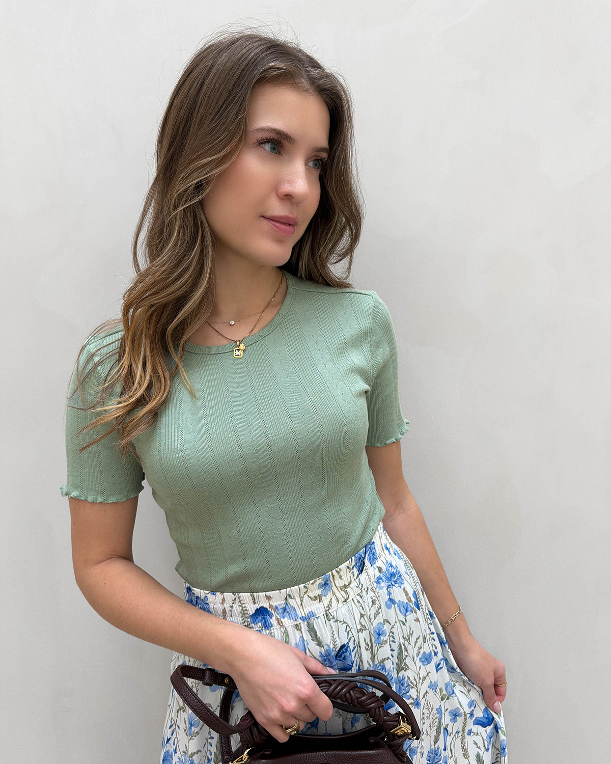 ONLY Onltenna Jadeite O-Neck S/S Top - S - Grøn