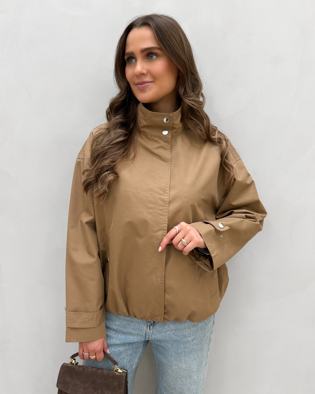 JDY Jdysusan Tigers Eye Oversize Balloon Jacket - XL/XXL - Brun