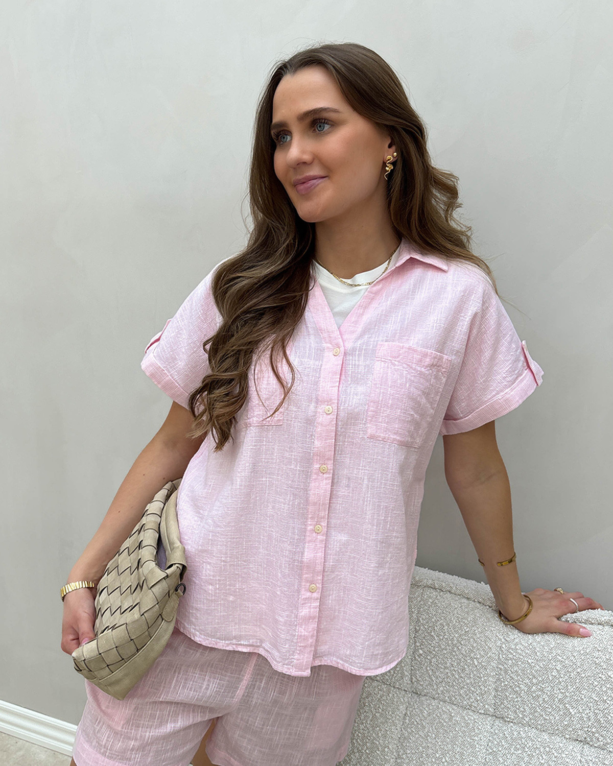 Vero Moda Vmthilde PinkABoo Snow White Ss Shirt - XS - Rød
